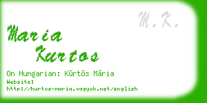 maria kurtos business card
